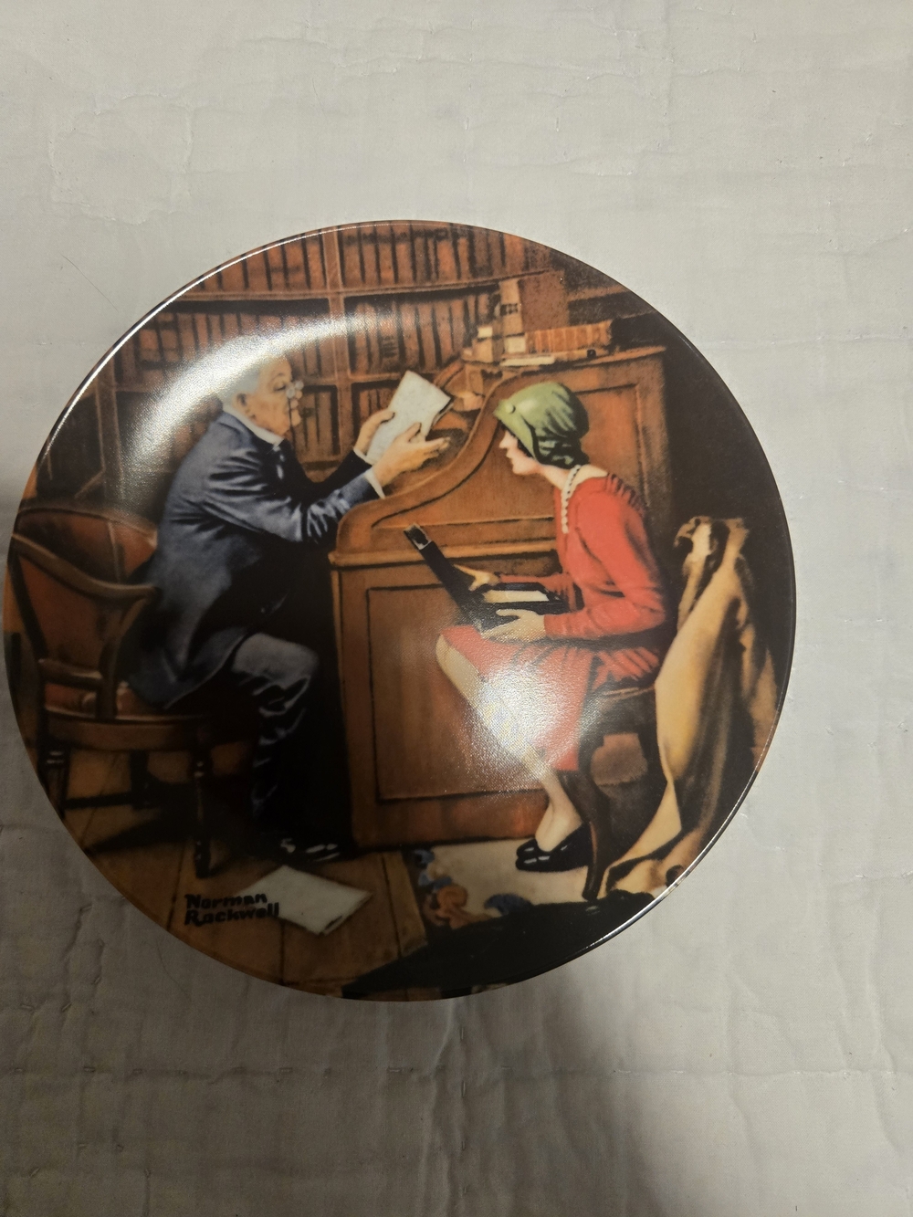 Norman Rockwell Collector Plate The Professor